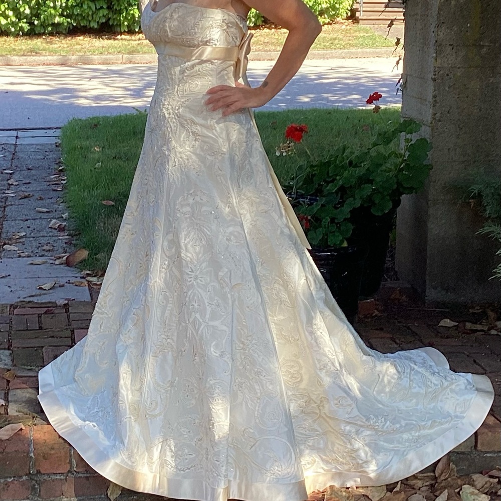 Melissa Sweet Strapless Wedding Gown